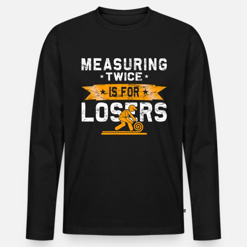 Bodenbelagsbau Teppichverleger - Männer Premium Bio Langarmshirt - Schwarz