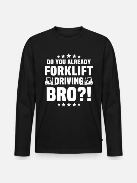 Forklift driver Forklift - Men's Premium Organic Long Sleeve Shirt - black