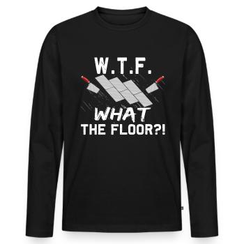 Flooring Tilers - Men's Premium Organic Long Sleeve Shirt - black - Front - Nico (187cm)