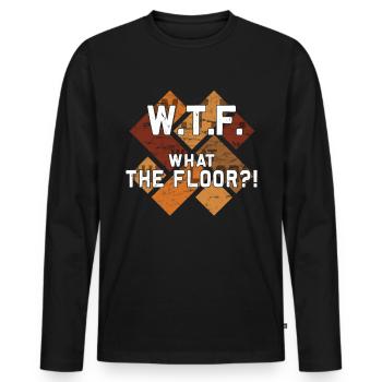 Flooring Tilers - Men's Premium Organic Long Sleeve Shirt - black - Front - Nico (187cm)