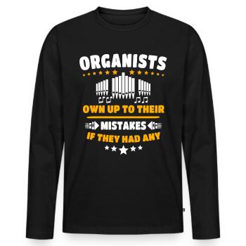 Orgelspieler Organist Orgel - Männer Premium Bio Langarmshirt - Schwarz - Vorne - Nico (187cm)