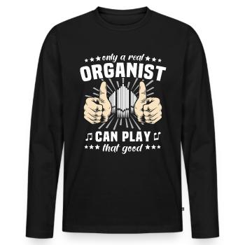 Orgelspieler Organist Orgel - Männer Premium Bio Langarmshirt - Schwarz - Vorne - Nico (187cm)