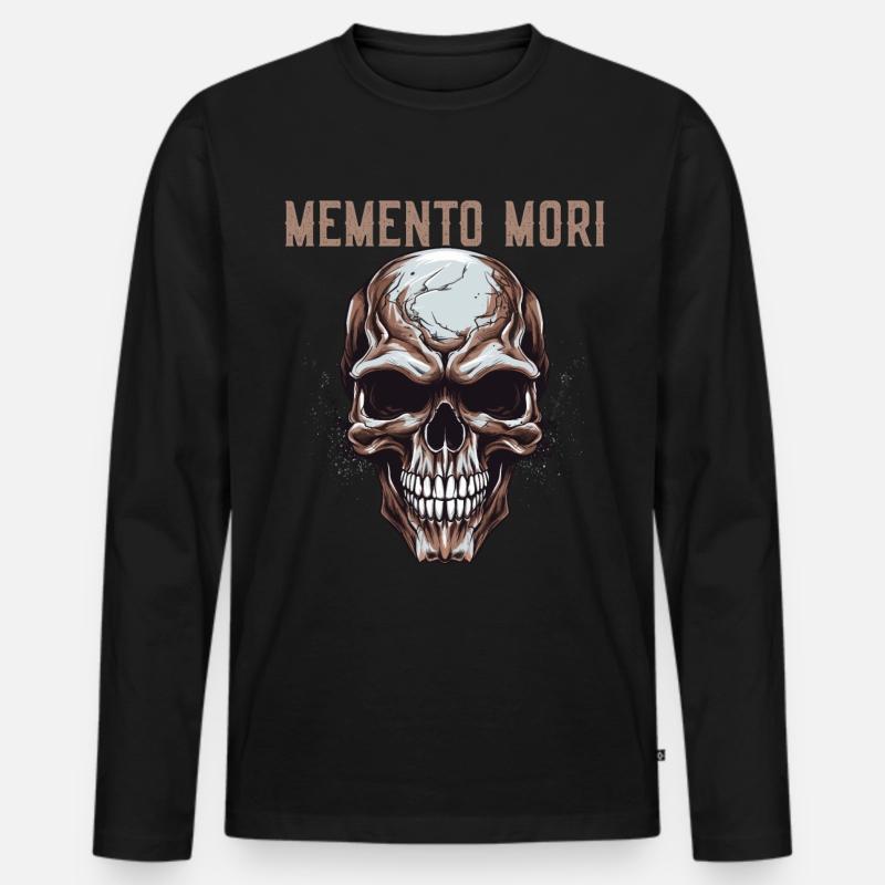 Memento Mori - T-shirt manches longues Premium bio Homme - noir
