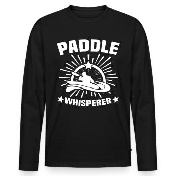 Kayaking Whisperer Kayaker - Männer Premium Bio Langarmshirt - Schwarz - Vorne - Nico (187cm)