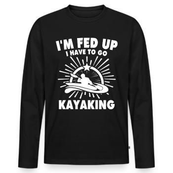 Kayakistes kayakistes - T-shirt manches longues Premium bio Homme - noir - Devant - Nico (187cm)