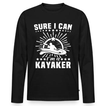 Kayakistes kayakistes - T-shirt manches longues Premium bio Homme - noir - Devant - Nico (187cm)