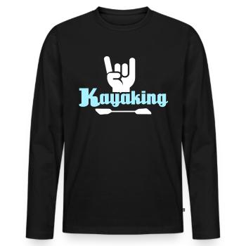 Kayaking Kayak - Männer Premium Bio Langarmshirt - Schwarz - Vorne - Nico (187cm)