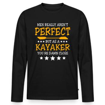 Kayaking Kayak - Männer Premium Bio Langarmshirt - Schwarz - Vorne - Nico (187cm)
