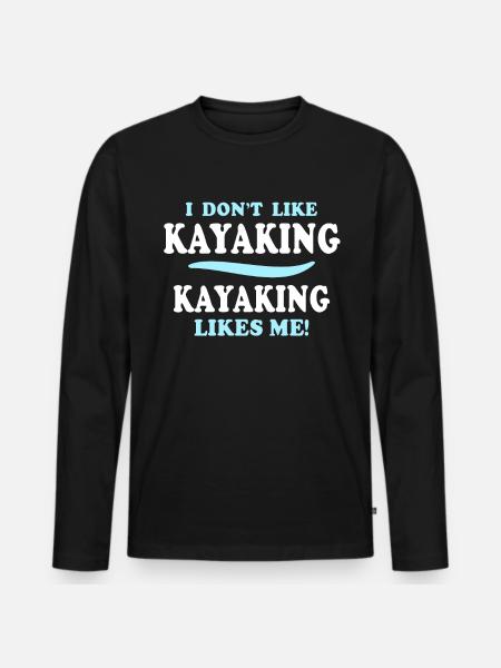 Kayaking Kayak - Men's Premium Organic Long Sleeve Shirt - black