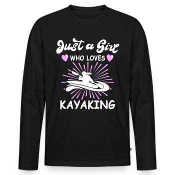 Kayak Mädchen Kayaking - Männer Premium Bio Langarmshirt - Schwarz - Vorne - Nico (187cm)