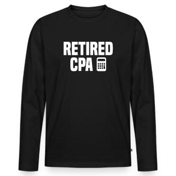 Préparation de la saison des impôts agréée à l’examen de comptabilité CPA - T-shirt manches longues Premium bio Homme - noir - Devant - Nico (187cm)