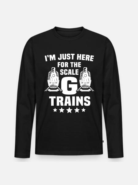 Gartenbahn Spur G Modellbahn - Männer Premium Bio Langarmshirt - Schwarz