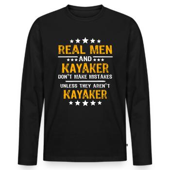 Kayaker Kayaking Kayak - Männer Premium Bio Langarmshirt - Schwarz - Vorne - Nico (187cm)