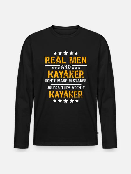 Kayaker Kayaking Kayak - Men's Premium Organic Long Sleeve Shirt - black