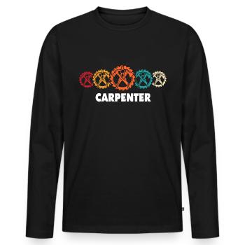 Carpenter, carpenter, carpenter, - Men's Premium Organic Long Sleeve Shirt - black - Front - Nico (187cm)