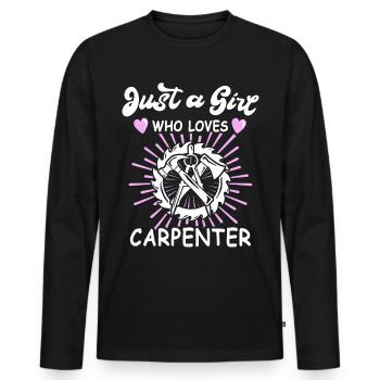 Carpenter, carpenter, carpenter, - Men's Premium Organic Long Sleeve Shirt - black - Front - Nico (187cm)