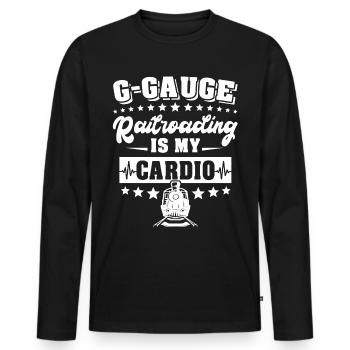Gartenbahn Spur G Modelleisenbahn - Männer Premium Bio Langarmshirt - Schwarz - Vorne - Nico (187cm)