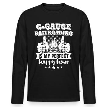 Gartenbahn Spur G Modelleisenbahn - Männer Premium Bio Langarmshirt - Schwarz - Vorne - Nico (187cm)