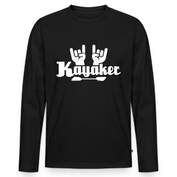 Kayaking Kayaker - Männer Premium Bio Langarmshirt - Schwarz - Vorne - Nico (187cm)