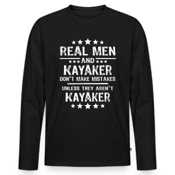 Kayaking Kayaker - Männer Premium Bio Langarmshirt - Schwarz - Vorne - Nico (187cm)