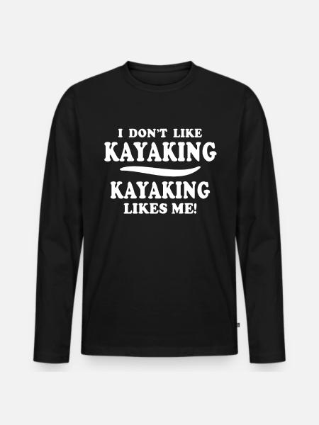 Kayaking Kayaker - Men's Premium Organic Long Sleeve Shirt - black