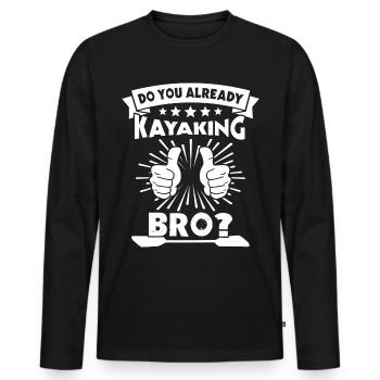 Kayaker Kayaking - Männer Premium Bio Langarmshirt - Schwarz - Vorne - Nico (187cm)