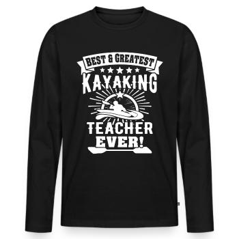 Kayaker Kayaking - Männer Premium Bio Langarmshirt - Schwarz - Vorne - Nico (187cm)