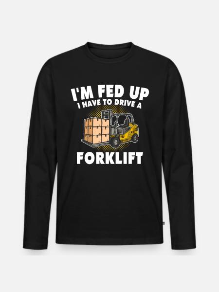 Forklift Forklift Driver - Men's Premium Organic Long Sleeve Shirt - black