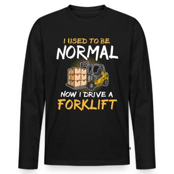 Staplerfahrer Stapler - Männer Premium Bio Langarmshirt - Schwarz - Vorne - Nico (187cm)