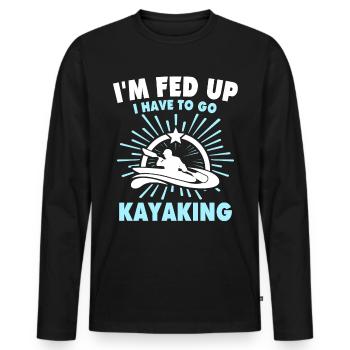 Kayaking Kayaker - Männer Premium Bio Langarmshirt - Schwarz - Vorne - Nico (187cm)