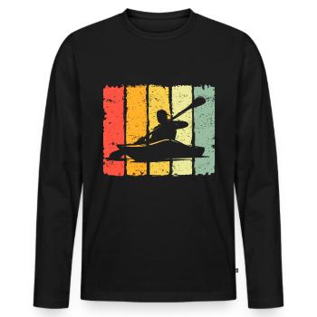 Kayaking Kayak - Männer Premium Bio Langarmshirt - Schwarz - Vorne - Nico (187cm)