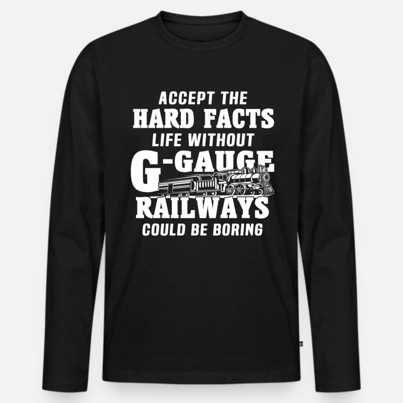 Spur G Modelleisenbahn Gartenbahn - Männer Premium Bio Langarmshirt - Schwarz