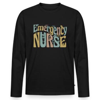 Emergency Nurse Er Medical Nurses Nursing Medical - Männer Premium Bio Langarmshirt - Schwarz - Vorne - Nico (187cm)