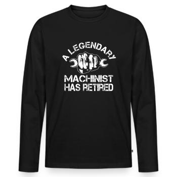 Problèmes de tolérance des mécaniciens du CNC - T-shirt manches longues Premium bio Homme - noir - Devant - Nico (187cm)