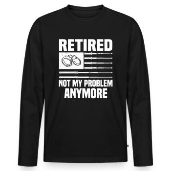 Shérif adjoint Police Law Officer Guard - T-shirt manches longues Premium bio Homme - noir - Devant - Nico (187cm)