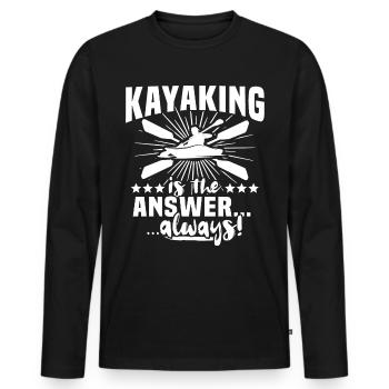 Kayaking Kayaker Kayak - Männer Premium Bio Langarmshirt - Schwarz - Vorne - Nico (187cm)