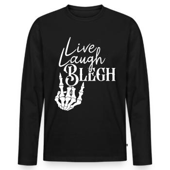 Live Laugh Blegh Heavy Metal Metalcore - T-shirt manches longues Premium bio Homme - noir - Devant - Nico (187cm)