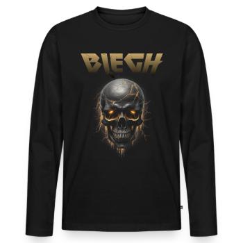 Live Laugh Blegh Heavy Metal Metalcore - T-shirt manches longues Premium bio Homme - noir - Devant - Nico (187cm)