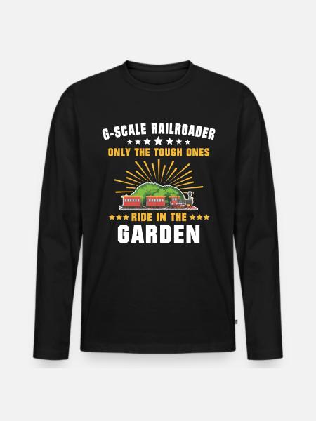 Gartenbahn Modellbahn Spur G - Männer Premium Bio Langarmshirt - Schwarz