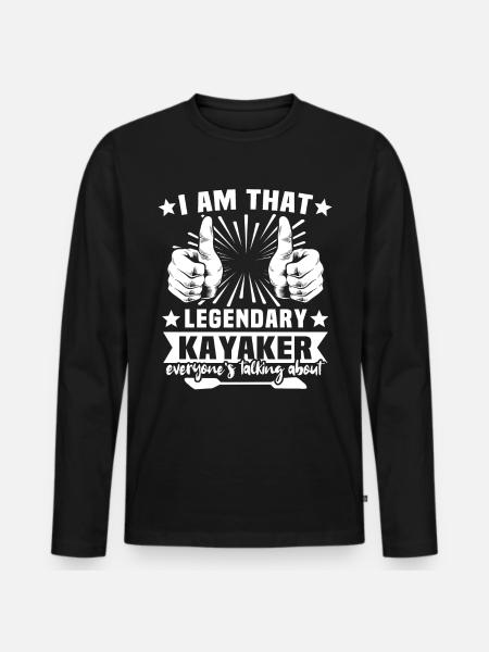 Kayaker Kayaking - Men's Premium Organic Long Sleeve Shirt - black