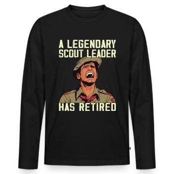 Camping Scouting - Funny Scout Guide - Men's Premium Organic Long Sleeve Shirt - black - Front - Nico (187cm)