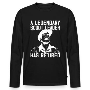 Camping Scouting - Funny Scout Guide - Men's Premium Organic Long Sleeve Shirt - black - Front - Nico (187cm)