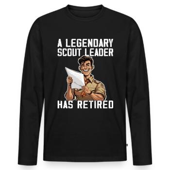 Camping Scouting - Funny Scout Guide - Men's Premium Organic Long Sleeve Shirt - black - Front - Nico (187cm)