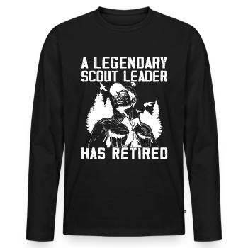 Camping Scouting - Funny Scout Guide - Men's Premium Organic Long Sleeve Shirt - black - Front - Nico (187cm)