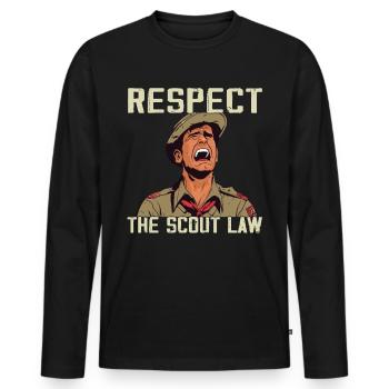 Camping Scouting - Funny Scout Father - Men's Premium Organic Long Sleeve Shirt - black - Front - Nico (187cm)
