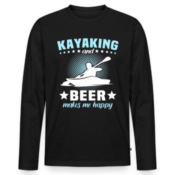 Kayaking Kayak - Männer Premium Bio Langarmshirt - Schwarz - Vorne - Nico (187cm)