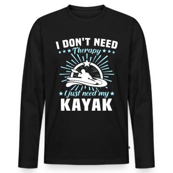 Kayaker Kayak Kayaking - Männer Premium Bio Langarmshirt - Schwarz - Vorne - Nico (187cm)