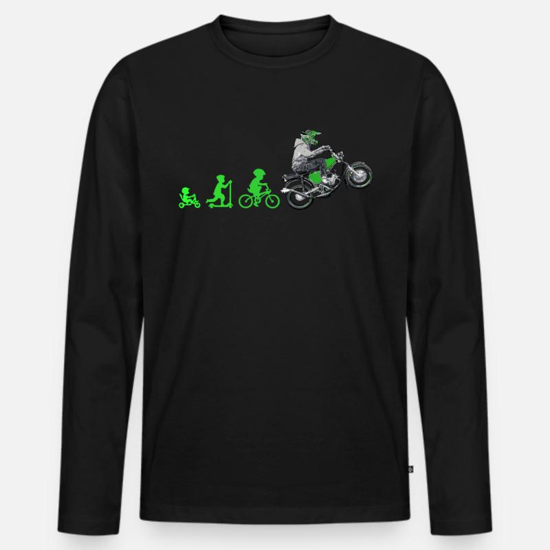 Evolution Simsonfahrer S50 S51 Simme Moped - Men's Premium Organic Long Sleeve Shirt - black
