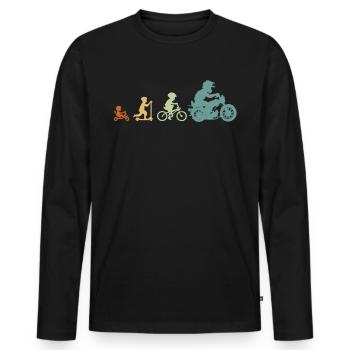 Evolution Simsonfahrer S50 S51 Simme Moped - Männer Premium Bio Langarmshirt - Schwarz - Vorne - Nico (187cm)