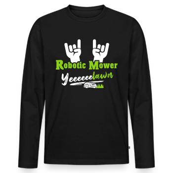 Tondeuse à gazon robotisée Tondeuse à gazon robotisée - T-shirt manches longues Premium bio Homme - noir - Devant - Nico (187cm)